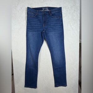 Twillory Men’s Slim Fit Straight Leg Stretch 34W 32L Men's Slim Jeans Deep Blue